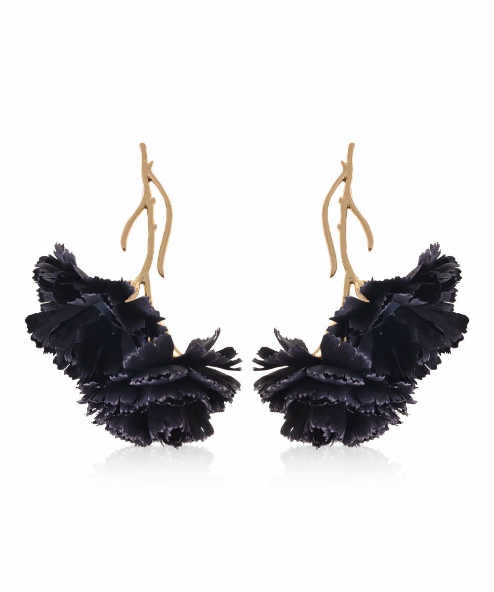 Pendientes Clavel Negros