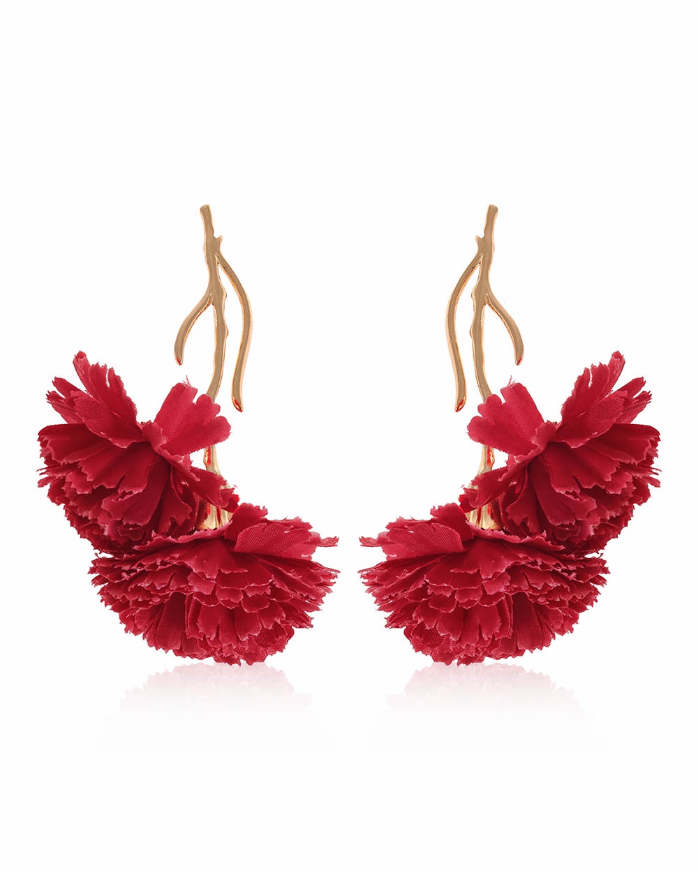Pendientes Clavel Rojos