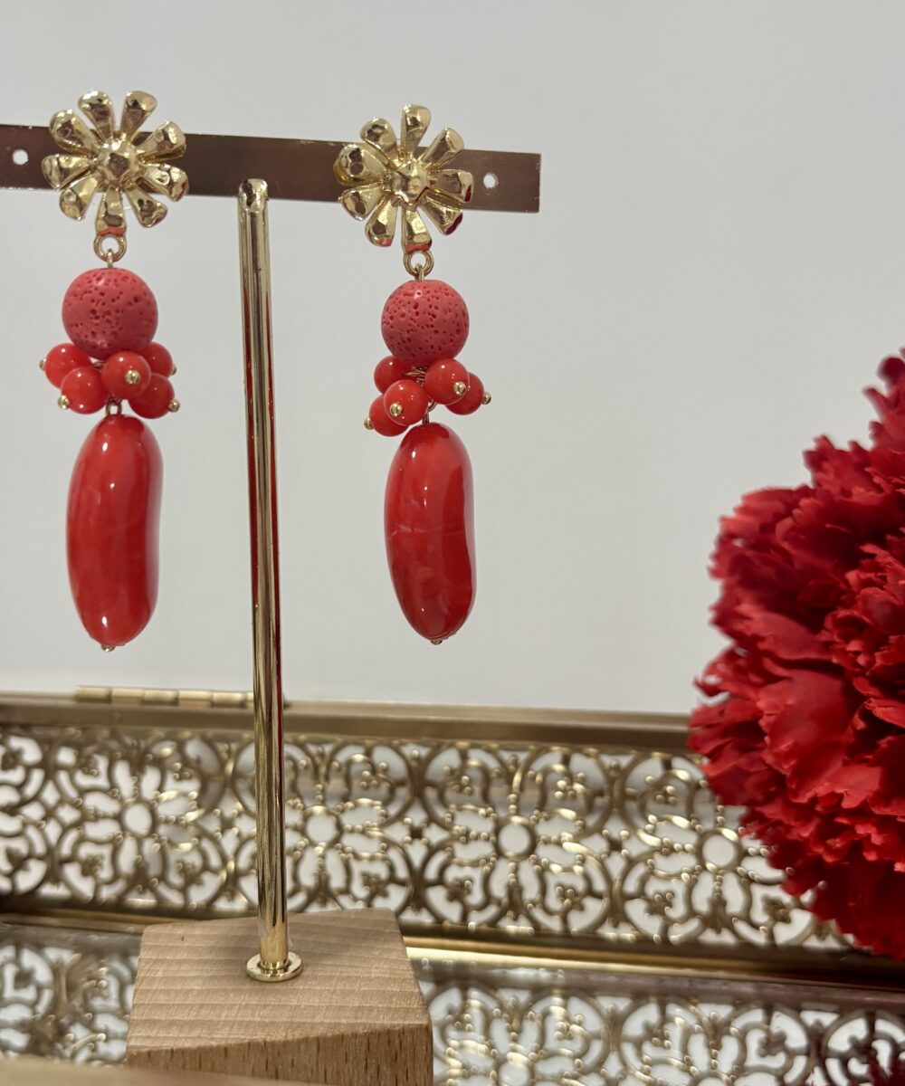 Pendientes Revirá Coral